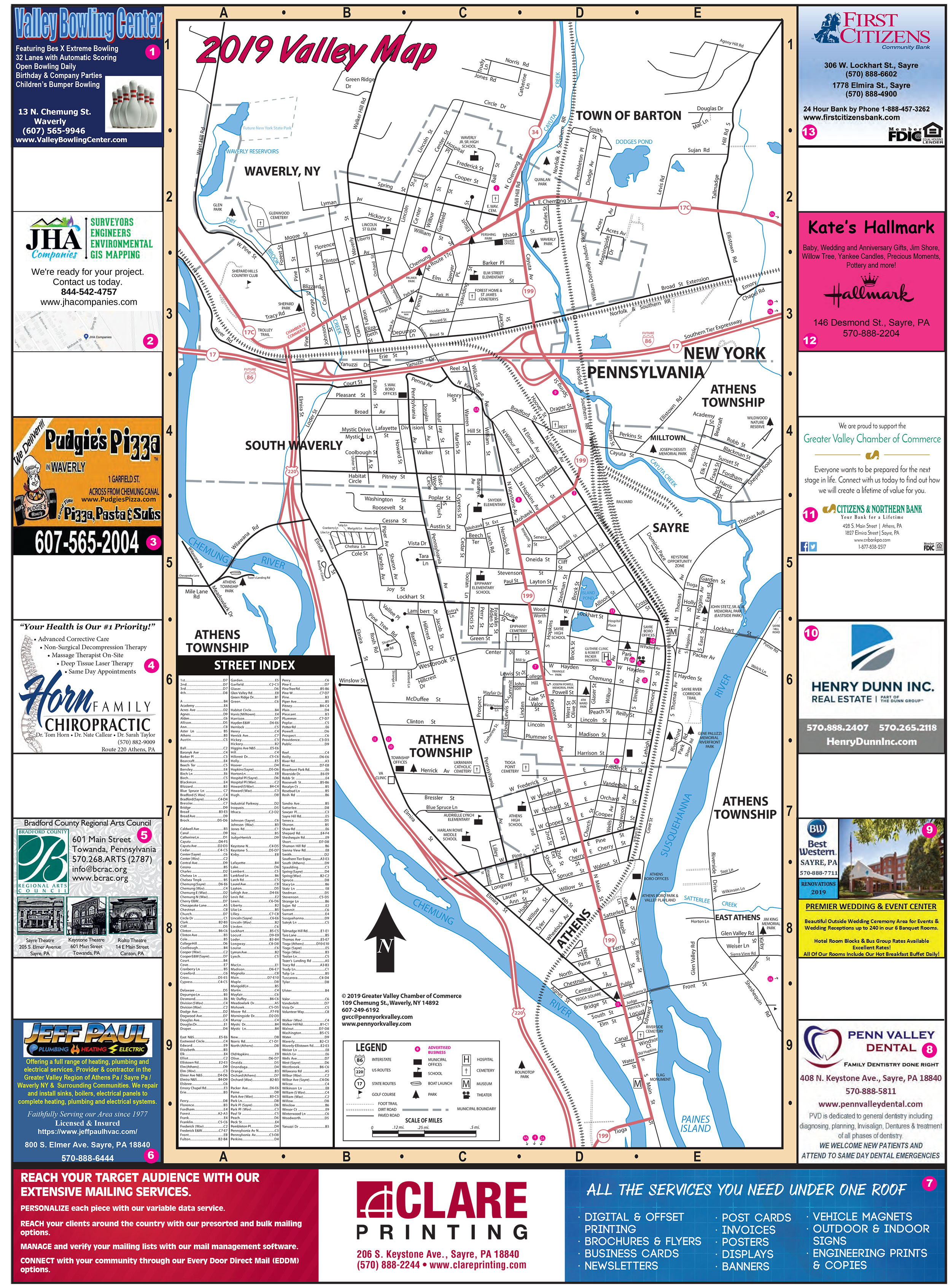 Penn York Valley Valley Map