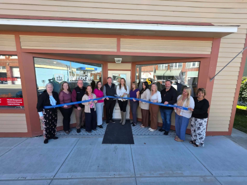 Anchor and Oak Ribbon cutting